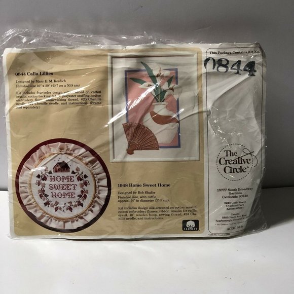 Creative Circle Cross Stitch Kit 844 Calla Lillies - Picture 2 of 6